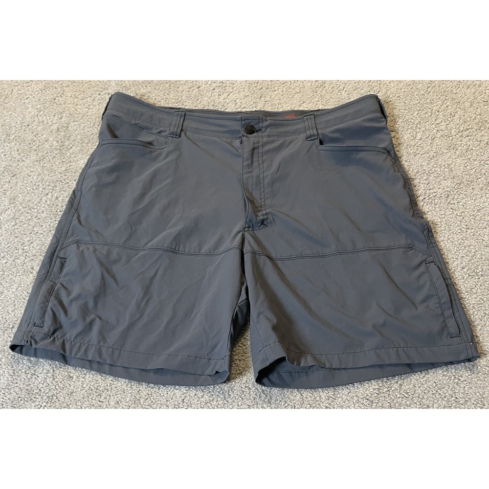 Wrangler Chino Shorts Men's Sz 40 Gray Nylon Blend Pockets Athleisure Outdoor